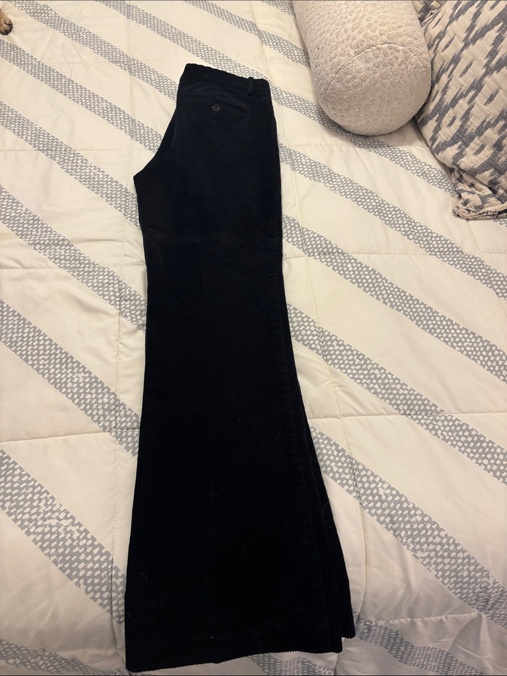 Theory Black Corduroy Wide-Leg flare Pants - Women